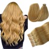 Strawberry Blonde Tape in Human Hair 18Inch 20pcs 40g Natural