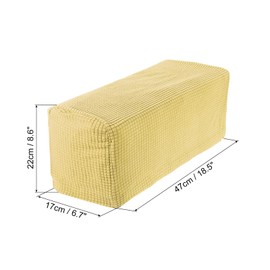 sourcing map 2pcs Stretch Armrest Covers for Chairs/Sofas, Couch Arm Covers with Twist Pin, Furniture Protector Slipcovers for Sofa Chair Recliner Beige
