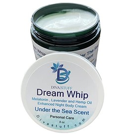 Diva Stuff Dream Whip Magnesium and Hemp Enhanced Body Cream, (Under the Sea Scent (8 oz))