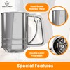 Flour Sifter , 3 Cup Stainless Steel , Great Double-layer