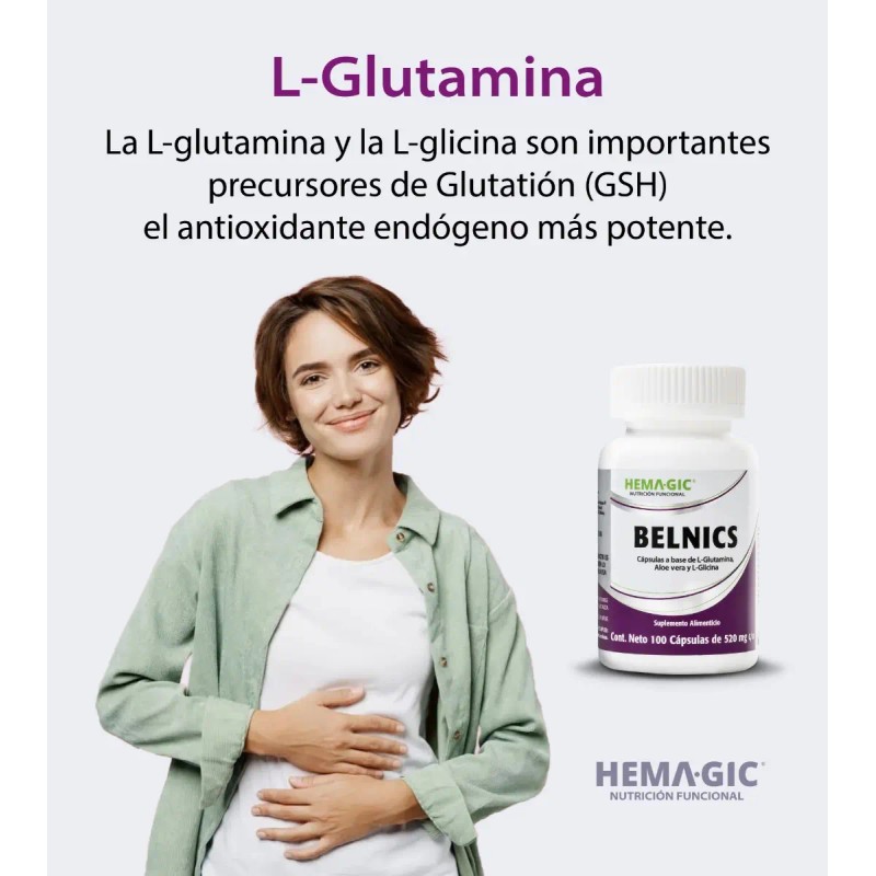 Suplemento Cápsula Hemagic Aminoácidos Belnics 520mg