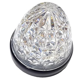 Customize 24V Truck LED Marker Lamp Side Marker Crystal Cut 16 LED Universal Ceiling Type Waterproof Color (Clear Lens Blue, 2pcs)