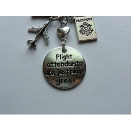 HANDMADE SOUTHWEST AIRLINES FLIGHT ATTENDANTS ARE JUST PLANE GREAT KEY CHAIN BAG CHARM