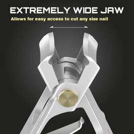 Precision and Comfort Combined: Introducing Our Ergonomically Designed Stainless Steel Nail Clipper with Large Opening and Built-in Clipping Storage – The Ideal Gift for Effortless Nail Care(Silver)