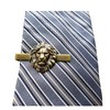 Handmade Oxidized Brass Lion Tie Clip