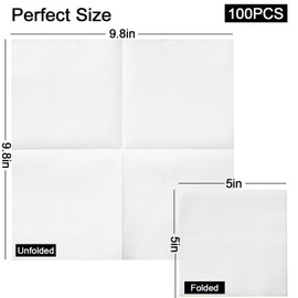 Suenoazul Black Cocktail Napkins Disposable Thicker 1 Ply Beverage Napkin Bar Linen-Like Square Paper for Everyday Use Party or Wedding 5X 5Inch (100 Count)