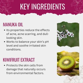 Manuka Lane Limpiador Espumoso Con Aloe Vera, Extracto De Hoja De Camelia Y Aceite De Manuka Para Calmar El Rostro Limpieza Del Rostro Y El Cuello