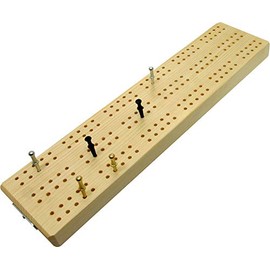 3 track wooden British cribbage board - 30cm (12")
