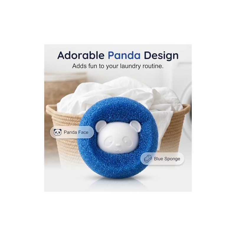Panda Plush Lint Catcher - Reusable Pet Hair Remover for