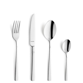 AMEFA Palmon Cutlery Set | 16 Pieces | Cutlery Set for 4 People | Rustproof Stainless Steel | Dishwasher Safe | Subtle Accents at the Top Handle End