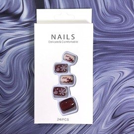 Christmas Press on Nails Short Square Fake Nails Full Cover Red False Nails with Elk Snowflake Designs Cute Xmas Glue on Nails Glossy Christmas Acrylic Nails for Women DIY Christmas Nail Decorations