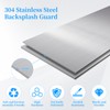 11NBBKGDDS Self-Adhesive Front Control Range Stainless Steel Backguard, 29.75" ×4.75"