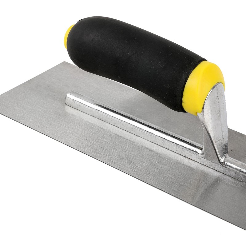 ZJNOTED plastering Trowel 12"X4" Carbon Steel Soft Handle plastering Trowel