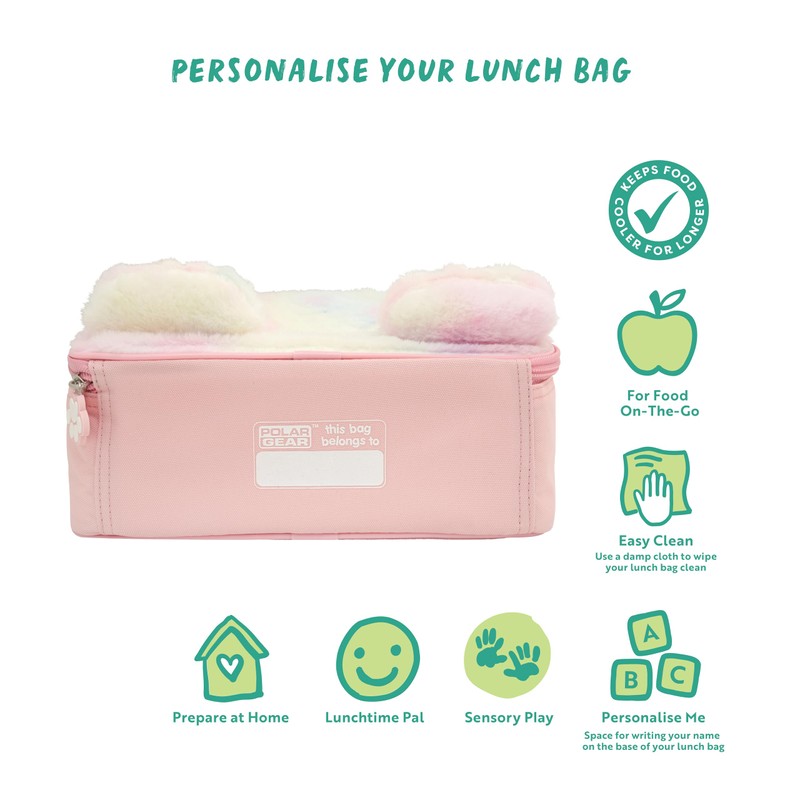 Polar Gear Sensory Lunch Bag with Wipe Clean Lining, Plush,