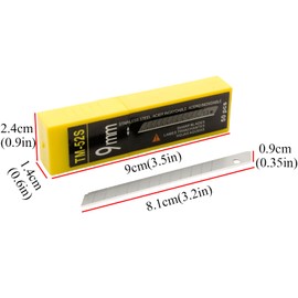 NBTOOL 100Pcs 9mm Utility Knife Blades 60 Degree Snap Off Stainless Steel Blades,Vinyl Wrap Tools Art Knife Replacement