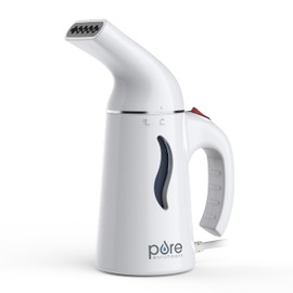 Pure Enrichment PureSteam Portable Fabric Steamer - Handheld Travel Garment Steamer Removes Wrinkles & is Safe on All Fabrics - Fast-Heating, Lightweight, Auto Safety Shut-Off, & Long Cord (White)