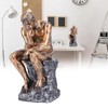 HERCHR Statue Bronze The Thinker Man Bronze Sculpture, Deep Contemplation