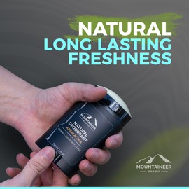 Mountaineer Brand Natural Deodorant for Men | Aluminium Free | Made in West Virginia | Scents Inspired by Nature | Organic & Non Toxic | Odor & Sweat Control | 2.65 oz (Appalachia)