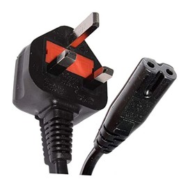 JIAQ Figure 8 Power cable 2 Pin Mains power cable Compatible with Printers, LED LCD Smart TV Monitor, PC, Laptop Chargers IEC C7 Power UK Lead Plug Cord