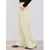 CIDER High Waist Pleated Wide Leg Pants A-Beige