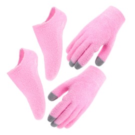 minkissy Touch Screen Moisturizing Gloves Socks Overnight Dry Hand Care Gloves Foot Care Mask Lotion for Night