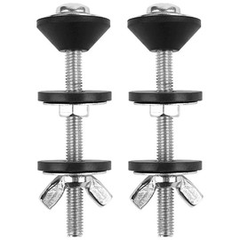 Universal Toilet Tank to Bowl Bolts Kit,Heavy Duty 304 Stainless Steel Bolts with Waterproof Rubber Washers & Extra Long Nut for Easy Leak-Proof Installation (M8,2 Pack)