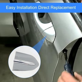 Shtuomoland Front Left Exterior Driver Door Handle Lock Bezel Cover Cap Fits for Ford Fusion 2013-2020 Ford Edge 2015-2020 Replace DS7Z-54218A15-DC No colour (Requires Painting)