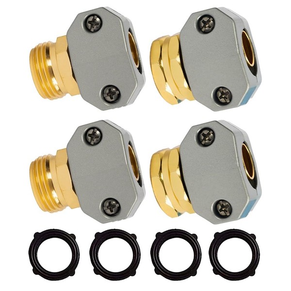 Aswalling Garden Hose Repair Kit, Aluminum Alloy Garden Hose End