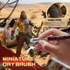 Kolinsky Sable Miniature Brushes, Drybrushes for Miniature Set, 7 Pieces,
