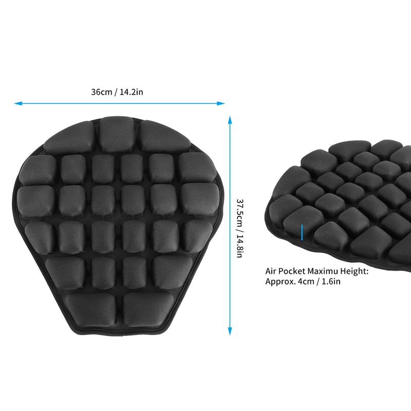 TPU Seat Cushion 3D Inflatable Air Pad Cooling AntiVibration Pressure