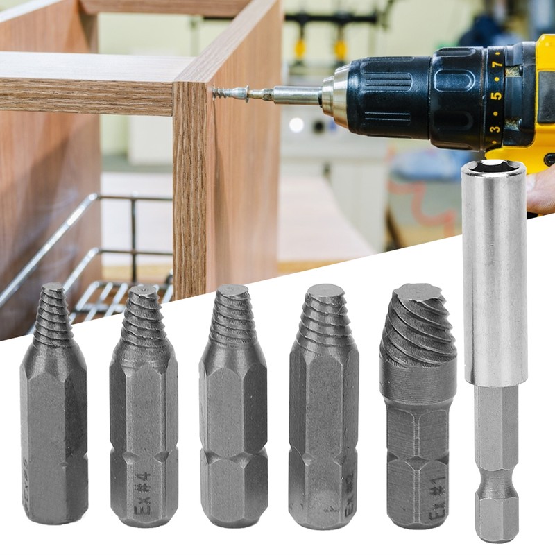22Pcs Screw Extractor Set Damaged Broken Screw Removal Remover Tool