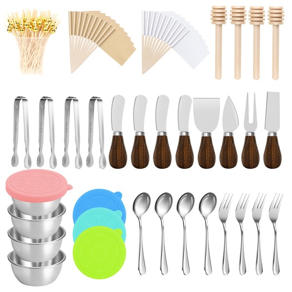 Charcuterie Boards Accessories(35 PCS), Gift Box Packaging, With Ceramic Dip