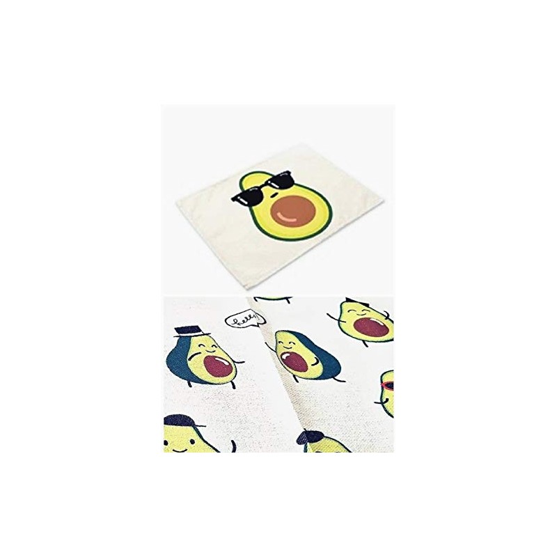 Juego de 4, 2 o individuales de aguacate (amarillo-verde, 2)