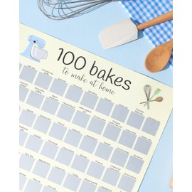 Crumbs by Collette 100 Bakes Scratch Off Poster - a Bucket List for Home Bakers - A3 (297 x 420 mm)