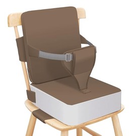 Sylynvia Booster Seat for Kitchen Chair with Backrest Adjustable Straps, Toddler Booster Seats for Dining Table Portable for Travel Camping Eating, Booster Cushion for Table for Baby Child Kid