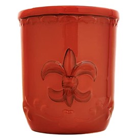 ACK Utensil Holder, Utensil Crock, Modern Kitchen Decor, Kitchen Storage(Fleur De Lis Burnt Orange)