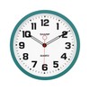 SHARP Matte Teal Wall Clock 12" Inch Silent Non-Ticking Modern