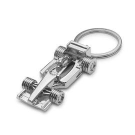 Creative Metal Key Fob 3D Miniature Racing Model Solid Car Key Ring Racing Key Ring Car Key Pendant A Great Gift for Men and Women, silver
