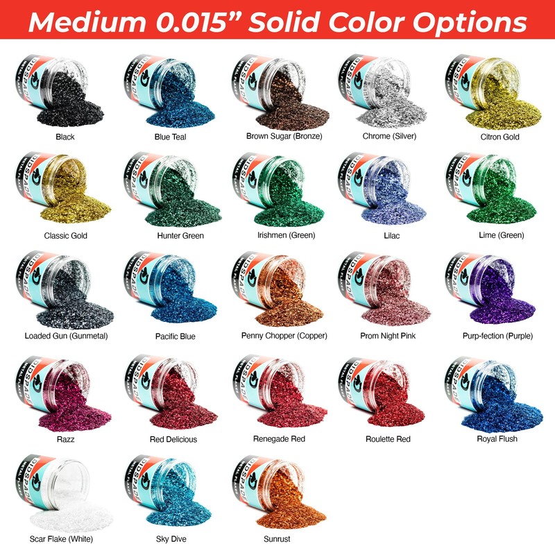4oz Chrome 0.008" Small Metallic Flake | Premium Silver Glitter