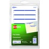 Avery File Folder Labels, 3-1/2" X 1/3", Blue Bar, Pack