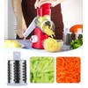 Ourokhome Vegetable Mandoline Slicer Chopper- Rotary Cheese Grater with 3