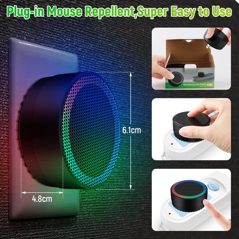 JNKNT Ultrasonic Pest Control Repellent, Insect Indoor Repellent Plug in,