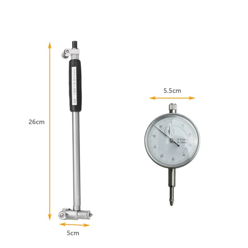 Stainless Steel High Accuracy 50-160MM Dial Bore Gauge, Measuring Engine