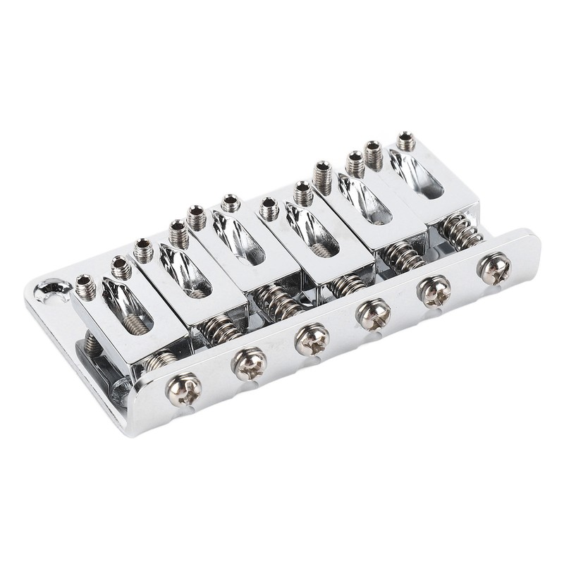 6 String Guitar Bridge Replacement Zinc Alloy Electric Guitar Saddle