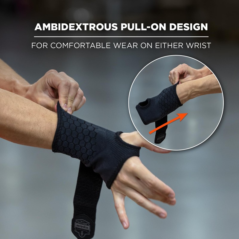 Ergodyne ProFlex 680 Wrist Support Sleeve, Compression Style, Adjustable Single