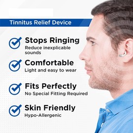 Tinnitus Relief for Ringing Ears, Acupeace Tinnitus Relief Device, Acupeace Anti Tinnitus Relief Ear Clip, Device for Stop Ear Ringing (4Pairs)
