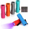 EverBrite 6PC 9-LED Black Light Flashlight Set UV Mini Flashlight