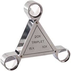 Fowler 52-660-003 Triplet Pocket Magnifier, 10X, 15X and 20X Magnification