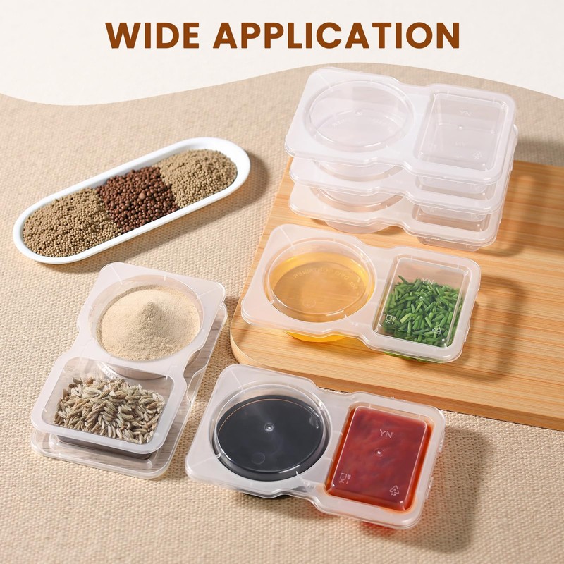 Tuocal 10 Sets Reusable Snack Containers, Snack Pots with Lids,