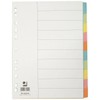 Divisori colorati Q-Connect con indice scrivibile formato A4 in cartoncino